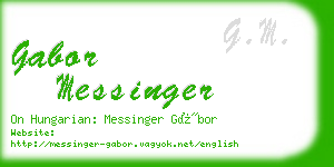 gabor messinger business card